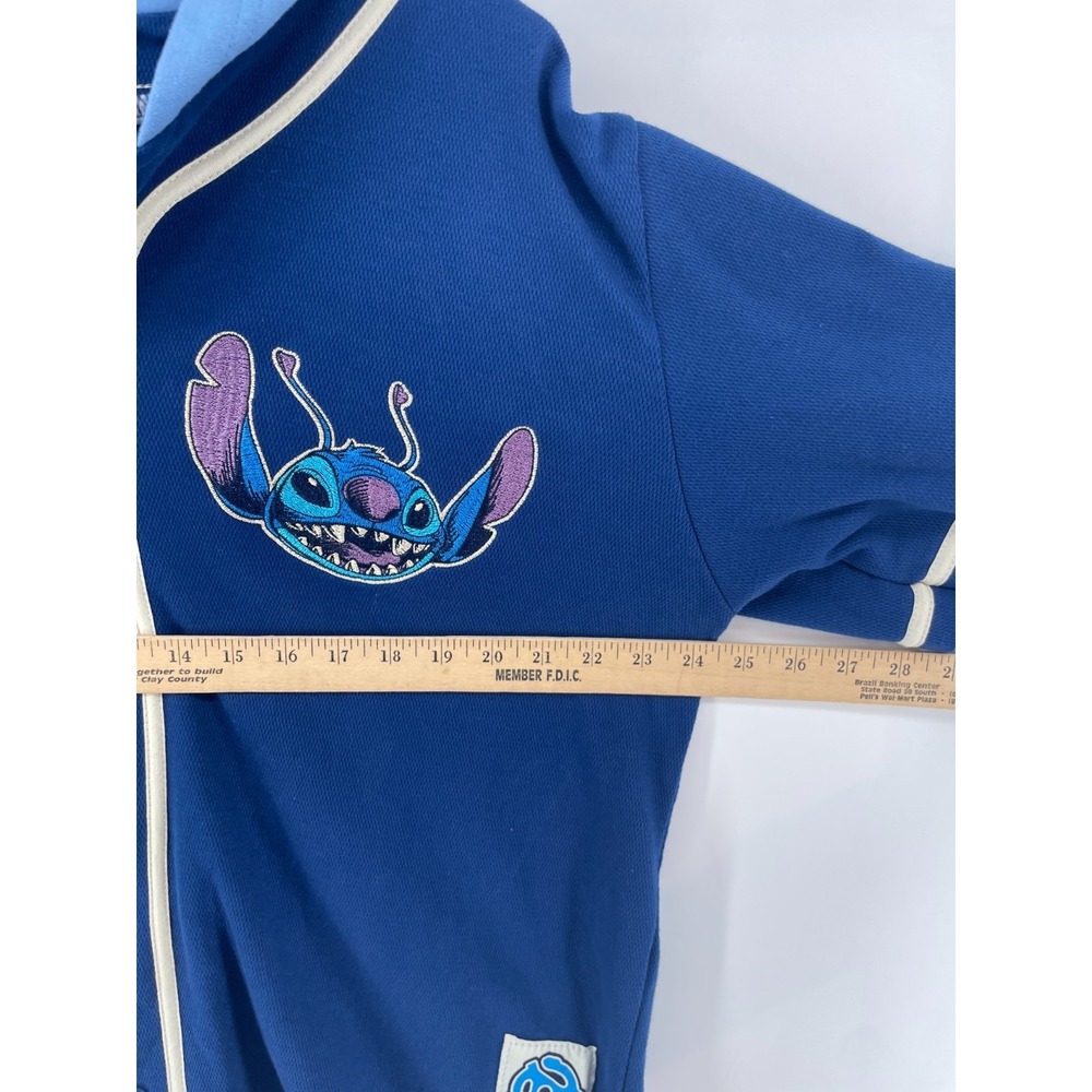 Disney Stitch Hoodie Baseball Jersey Twofer Experiment 626 Unisex XL Freeze - Picture 3 of 13